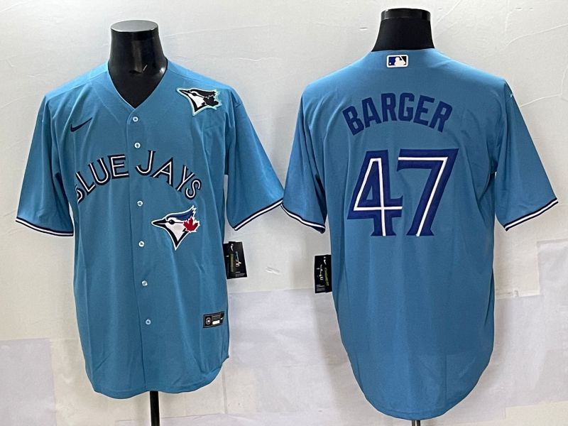 Men Toronto Blue Jays #47 Barger Light Blue Game 2025 Nike MLB Jersey style 004->toronto blue jays->MLB Jersey